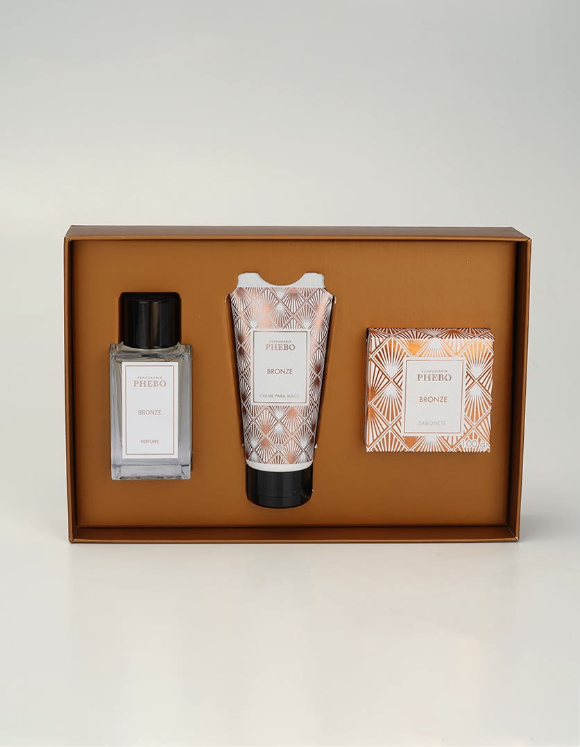 Kit Perfume + creme mãos + sabonete em barra Bronze - Image 2